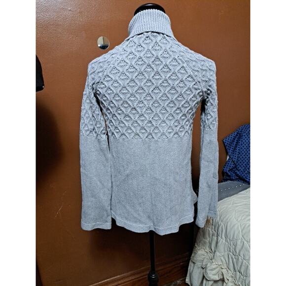 Calvin Klein Women's Cozy Cardigan Sweater Grey Size Md Fit and Flare Cable Knit - Picture 6 of 10